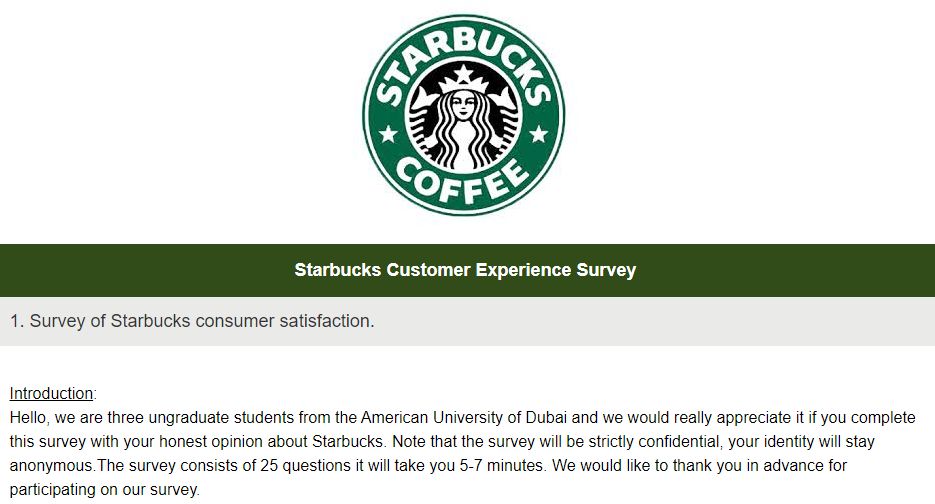 Starbucks Survey